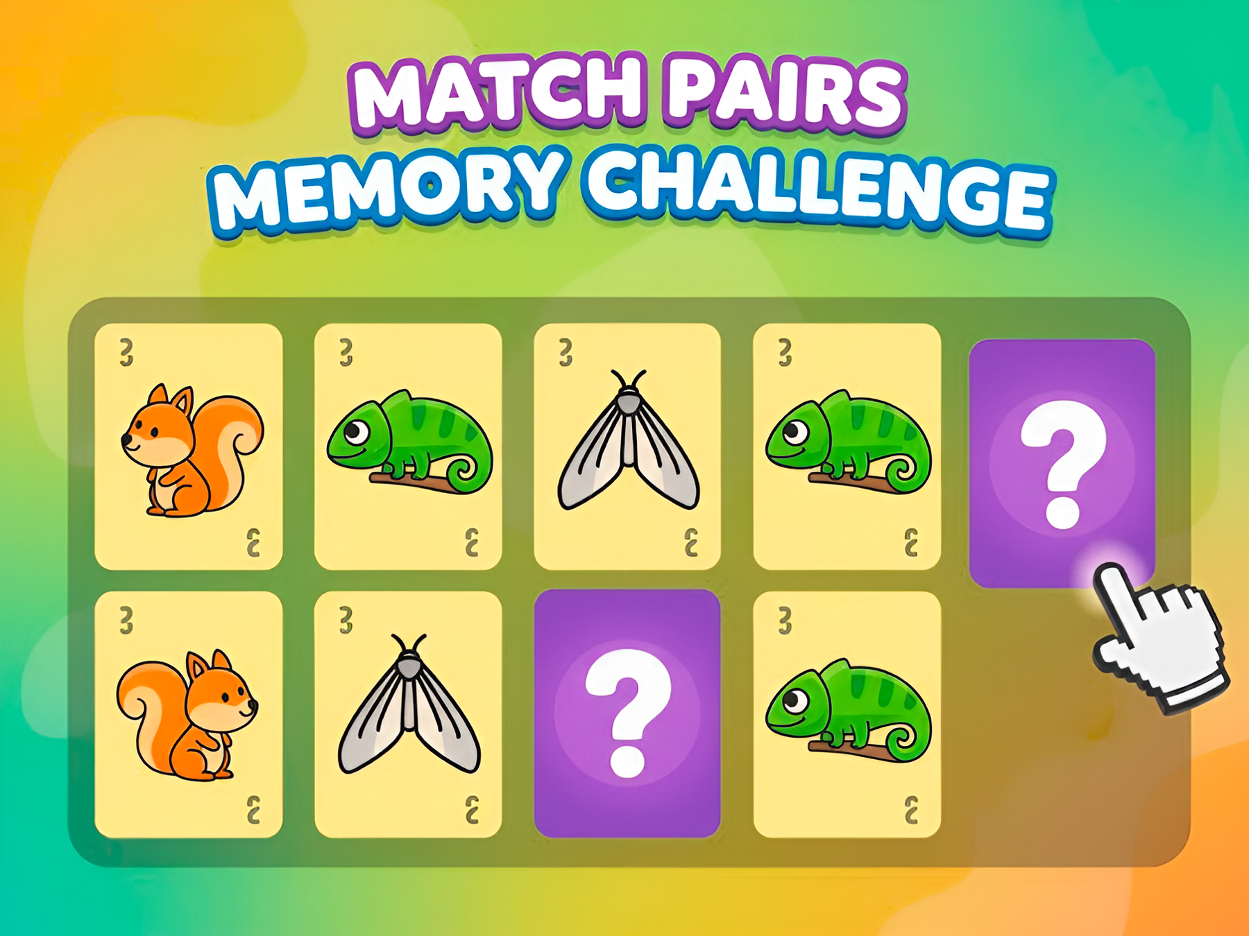 Match Pairs Memory Challenge — Free Online Game | SGameS