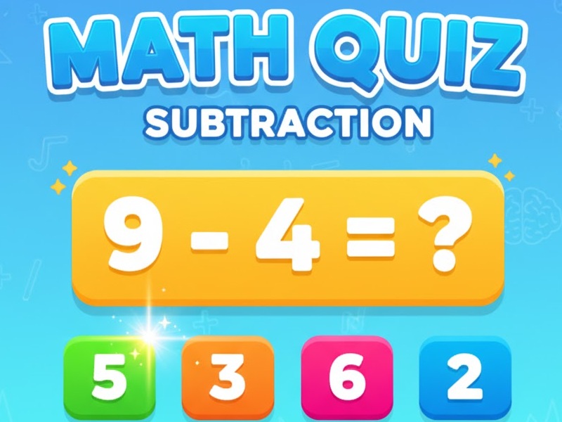 Math Quiz - Subtraction — Play Free Online on SGameS