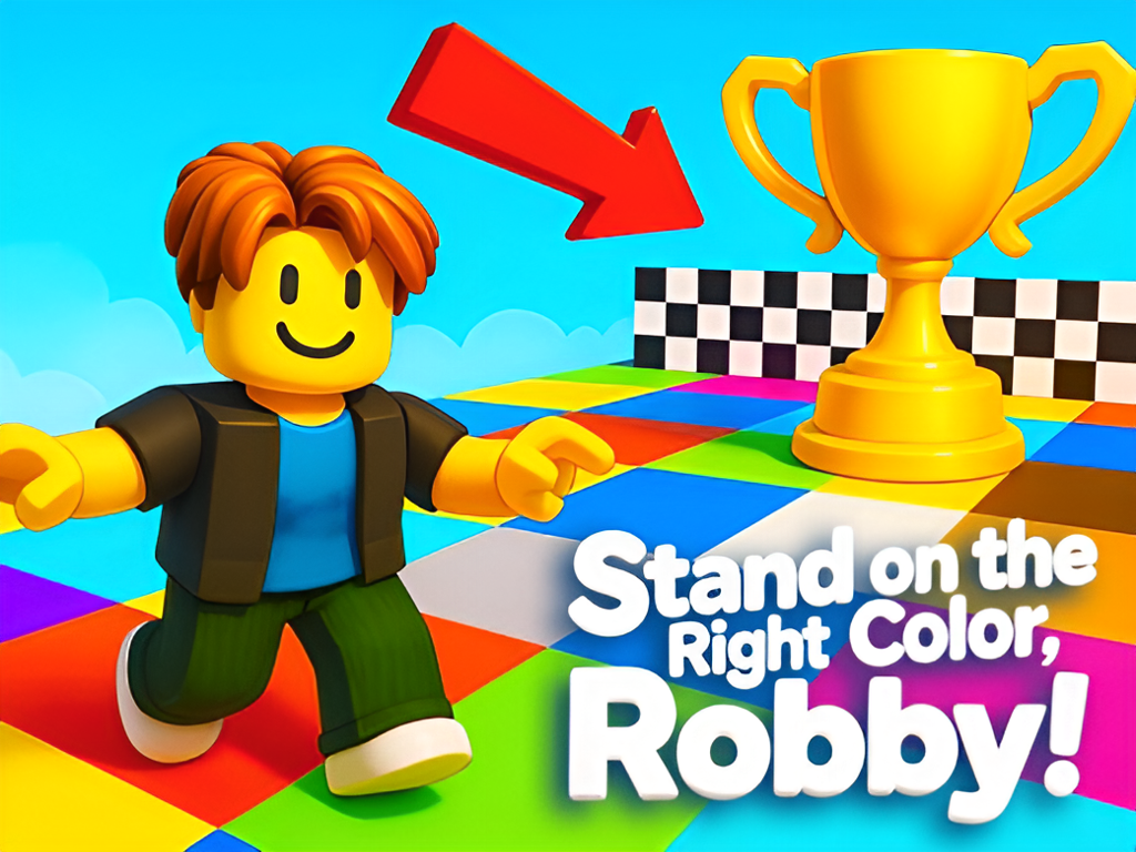 Stand on the Right Color, Robby! 🕹️ Play online on SGameS