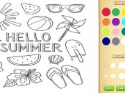 Hello Summer Coloring Book for Kids