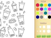 Cute Boba Coloring Book for Kids
