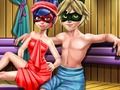 Dotted Girl Sauna Flirting 