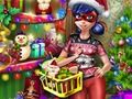 Dotted Girl Christmas Shopping 