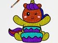 Coloring Book Glittered Unicorns 