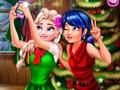 Ladybug And Elsa Xmas Selfie 
