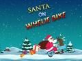 Santa On Wheelie Bike 