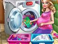 Mommy washing clothes 