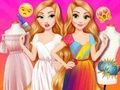 Princesses Outfit Coloring 