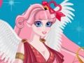 Cute Cupid is preparing for Valentine's Day 