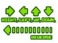 Right, left, up, down, reverse 