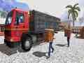 Asian offroad cargo truck driver 