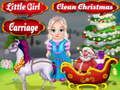 Little Girl Clean Christmas Carriage 