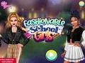 Fashionable schoolgirls 