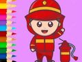 Coloring Book: Fireman 