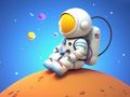 Coloring Book: Spaceman Sitting 