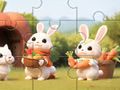 Jigsaw Puzzle: Rabbits With Carrots 
