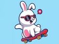 Coloring Book: Rabbit Skateboard 
