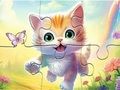 Jigsaw Puzzle: Kitten With Butterfly 