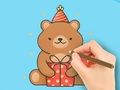 Coloring Book: Gift Bear 
