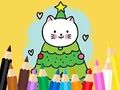 Coloring Book: Cats And Christmas Tree 