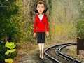 Girl Escape From Railway Track 