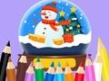 Coloring Book: Christmas Crystal Ball 