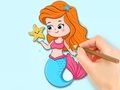 Coloring Book: Beautiful Mermaid Princess 
