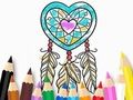Coloring Book: Heart Dreamcatcher 