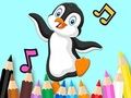 Coloring Book: Dancing Penguin 