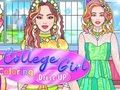 College Girl Coloring Dress Up 