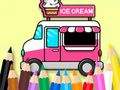Coloring Book: Ice Cream Car 