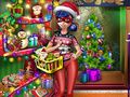 Dotted Girl Christmas Shopping 