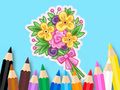 Coloring Book: Love Bouquet 