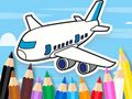 Coloring Book: Flying Airplane 