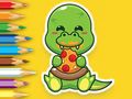 Coloring Book: Hungry Dinosaurs 