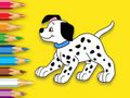 Coloring Book: Cute Spotted Dog 