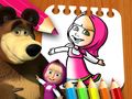 Masha & the Bear Coloring Book 