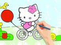 Coloring Book: Hello Kitty Cycling 