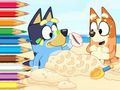 Coloring Book: Bluey On The Beach 