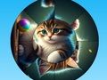 Round Jigsaw Puzzle Collect Pictures with Cute Kittens