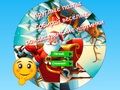 Round jigsaw Puzzle Collect funny Christmas pictures