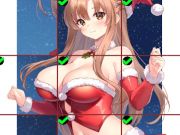 Anime Girls In Red Dress Tile Puzzle Anime Girls In Red Dress Tile Puzzle