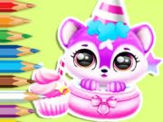 Coloring Book: Baby Fluff's Birthday