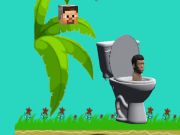 Spinning Skibidi Toilet Flappy Minecraft