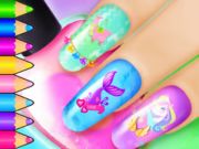 Coloring Book: Nail Art Salon