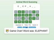 Animal Word Guessing Game