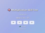 Multiplication Skill Test