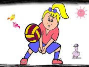 Volleyball Fun Coloring