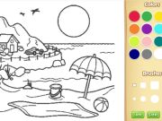 Beach Coloring Book For Kids