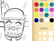 Boba Tea Coloring Book for Kids